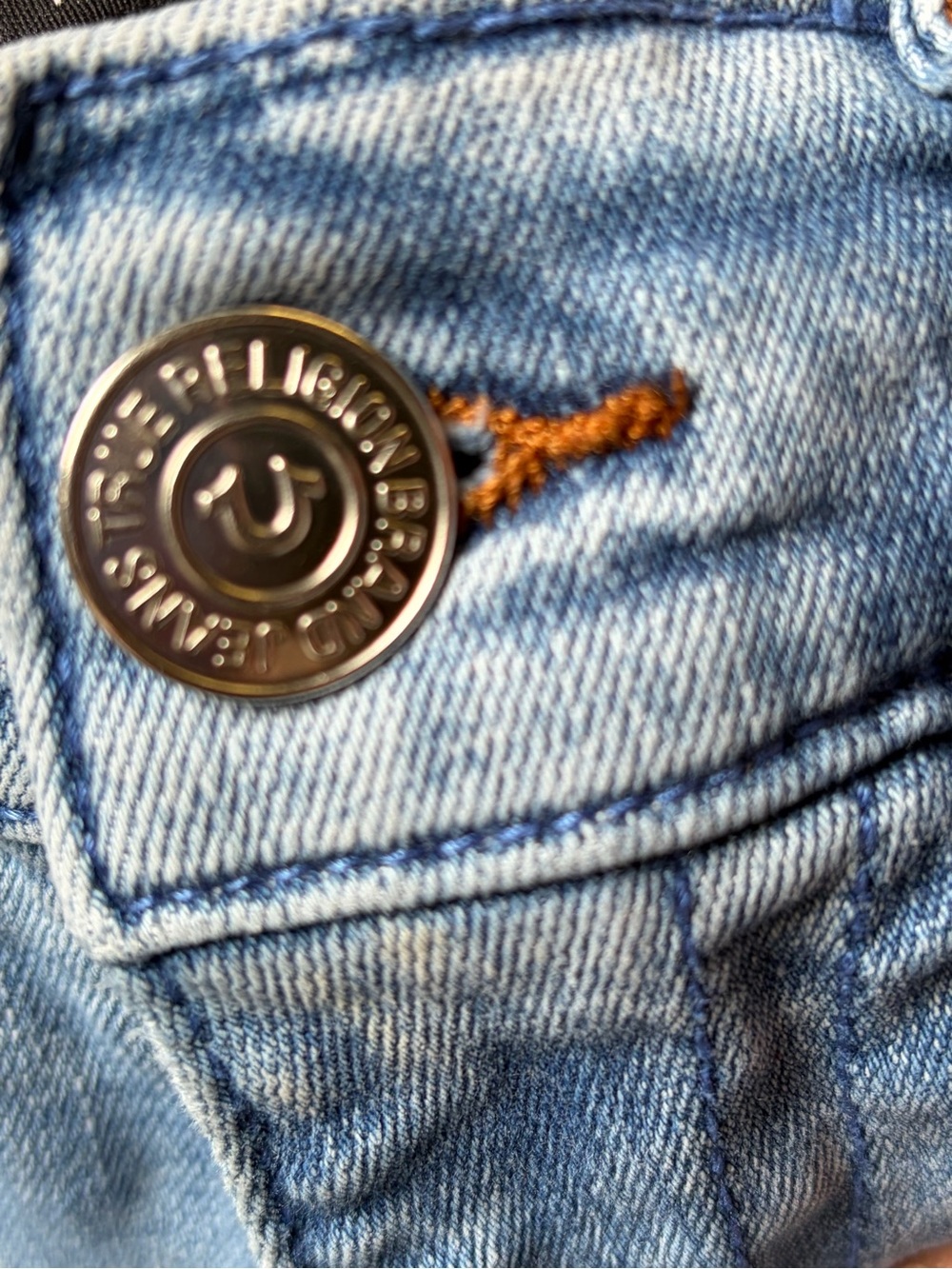 True Religion Mcbling Light Wash Straight Jeans low ride - Picture 4 of 6